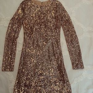 Rose Gold Mini Dress/ Size: SMALL